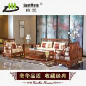 红木家具新中式红木沙发 客厅刺猬紫檀中式实木沙发