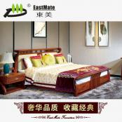东美新中式1.8米刺猬紫檀双人床新古典卧室套房