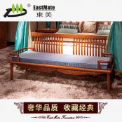 红木家具 刺猬紫檀 云卧实木床尾凳 中式床榻长凳