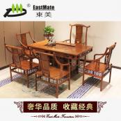 红木家具 厂家直销茶台 椅子六件套 非洲黄花梨木茶桌