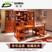 红木家具 新中式古典刺猥紫檀写字台 花梨实木办公桌 办公台